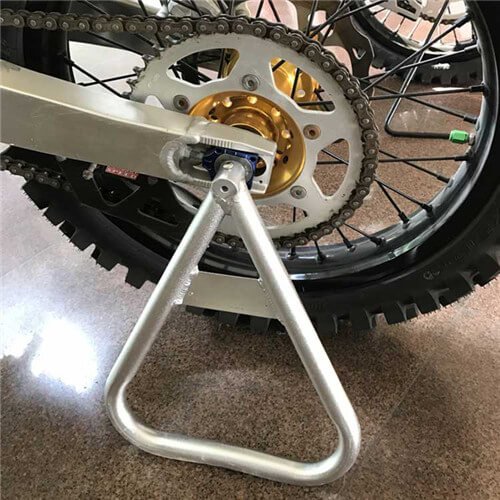 Almencla Heavy Duty Steel Triangle Stand Lift Holder Motorcycle Dirt Bike Assy Universal