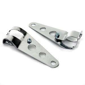 Universal Steel Headlight Clamp Fork Ears Brackets For Motorcycle