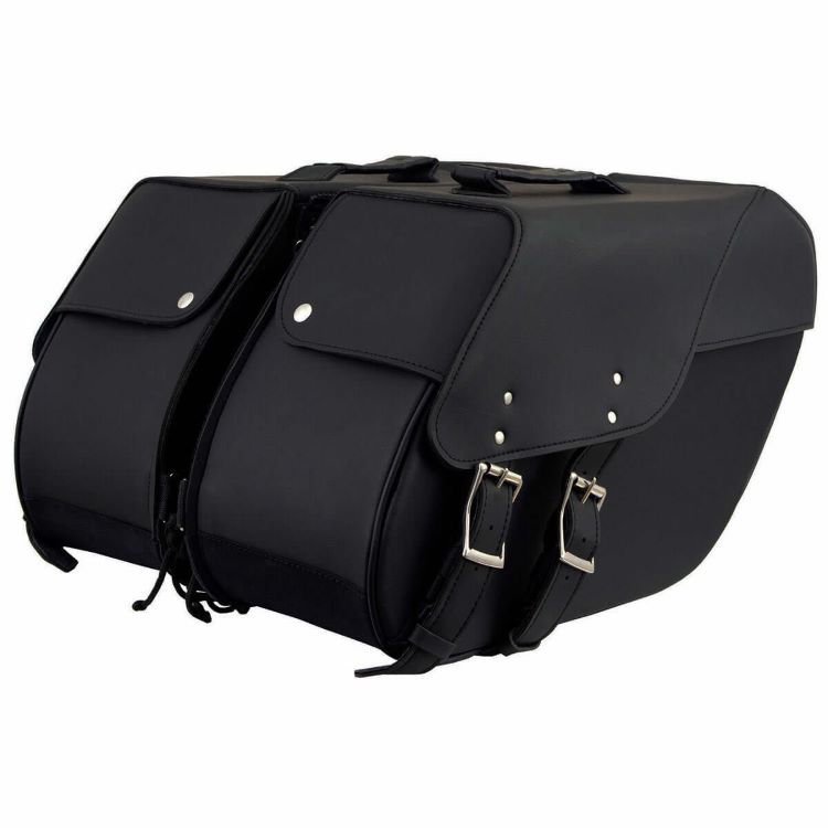  Motorcycle Saddle Bags PVC Side Panniers for Harley Davidosn 