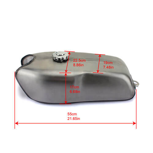 RD50 Stainless Steel Cafe Racer Motorcycle Fuel Tank